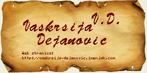 Vaskrsija Dejanović vizit kartica